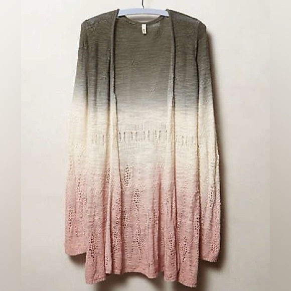 Anthropologie Tonal Tides Cardigan by Moth 
XS EUC
Pink/cream/deep gray - Picture 1 of 6